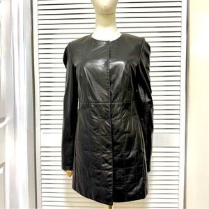 Sassofono lambskin lamb skin leather jacket in black